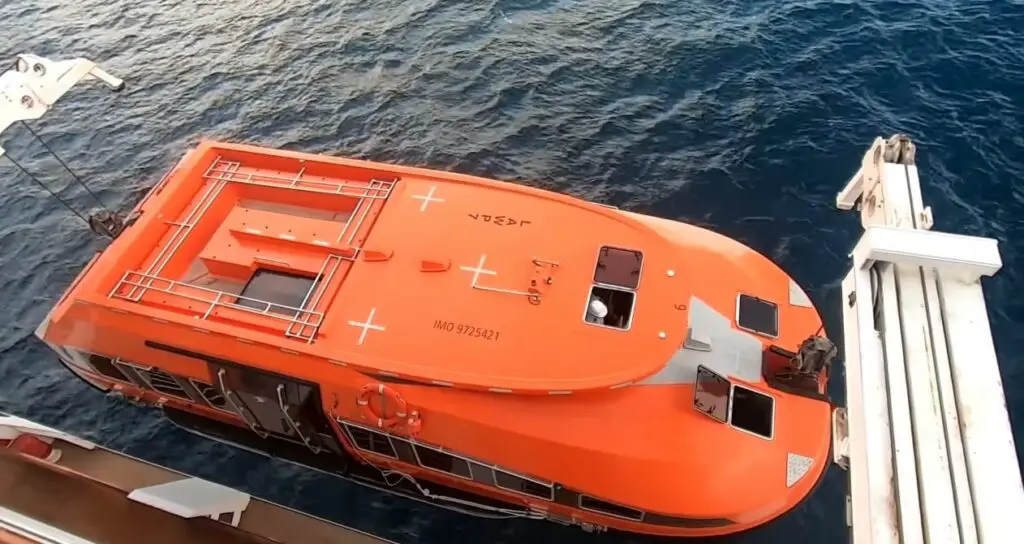 Lifeboat On A Cruise Ship
